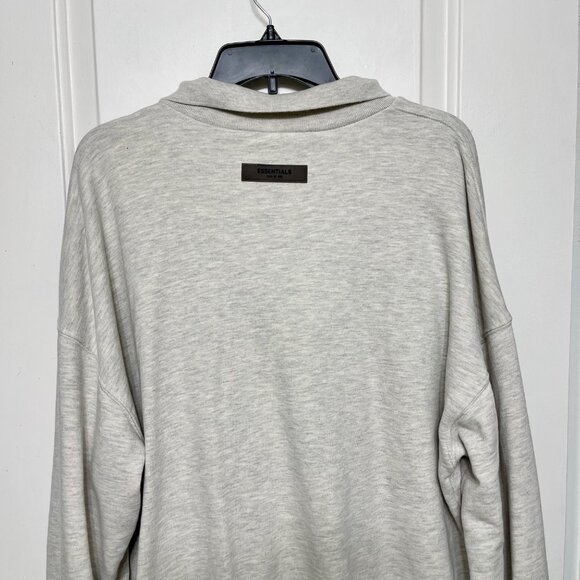 Essentials Fear Of God Men's Long-Sleeve Polo Polo Sweatshirt Gray M - Picture 5 of 13